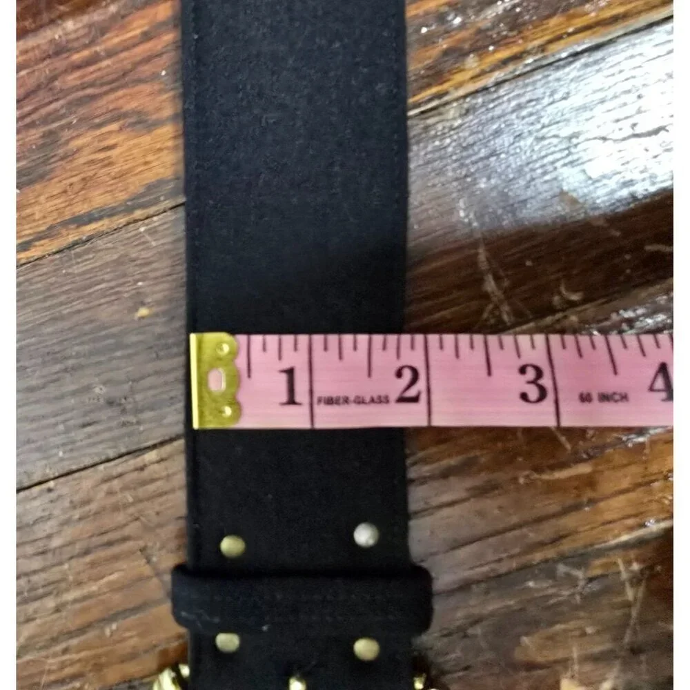 Vintage Black Chunky Bronze Belt - Picture 11 of 14